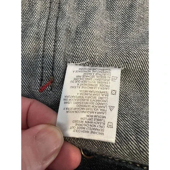 VINTAGE Dickies Denim Oversized Dungarees Overalls Size L US 14/16 Euro 42/44 - Picture 7 of 12